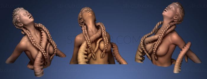 3D мадэль Осьминог и женщина (STL)